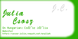 julia csosz business card